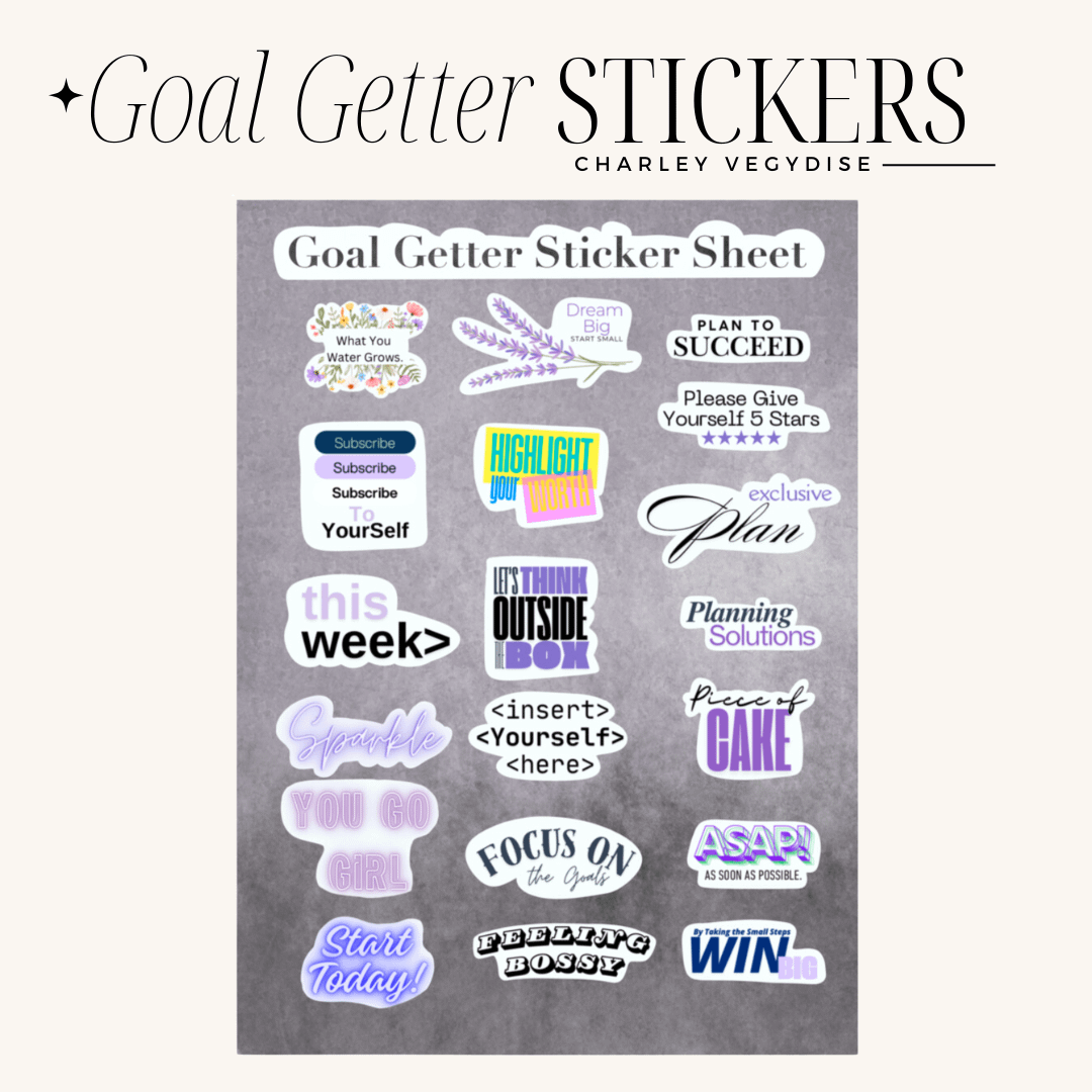 Goal Getter Sticker Sheet For Planner