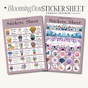 Dou Blooming Affirmation Sticker Sheets For Planners
